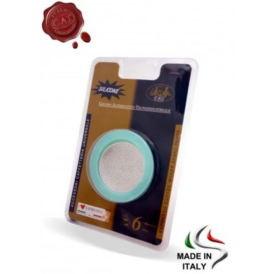 GAT 1050.02RI1 SIL szilikon gyűrű  2db + szűrő betét 6 személyes kotyogóhoz