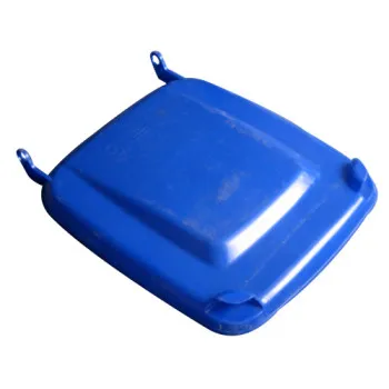 kuka fedél, kék 120l Europlast hulladéktárolóhoz csak europlast kukákhoz a csatlakozó fülek 8-10 cm magasan ívelnek 