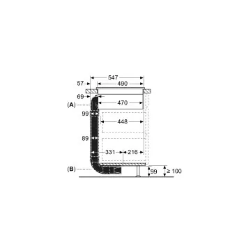 Neff Z861KR1, Flat duct