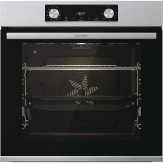 Gorenje BPS6737E14X beépíthető pirolitikus öntisztító sütő ExtraSteam gőzfunkcióval, 77L, 59.5x56.4x59.5 cm