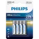 Philips LR03E4B ultra alkaline elem 4db AAA