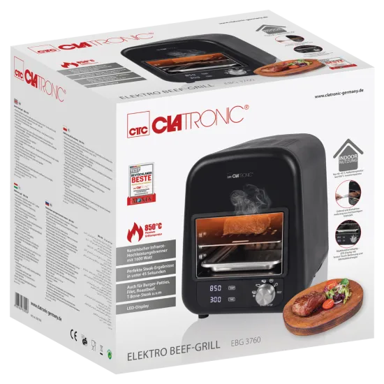 Clatronic EBG3760 elektromos Beef grillsütő  Sous Vide -ban főtt hús finomításához is tökéletes