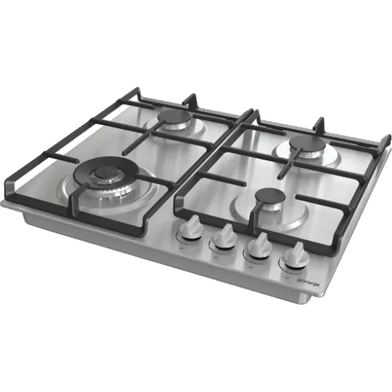 Gorenje GW641EX beépíthető gáz főzőlap 1 WOK + 3 ChefBurners nagyobb teljesítményű égőfej, 60x52x13 cm