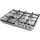 Gorenje GW641EX beépíthető gáz főzőlap 1 WOK + 3 ChefBurners nagyobb teljesítményű égőfej, 60x52x13 cm