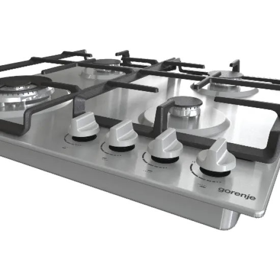 Gorenje GW641EX beépíthető gáz főzőlap 1 WOK + 3 ChefBurners nagyobb teljesítményű égőfej, 60x52x13 cm