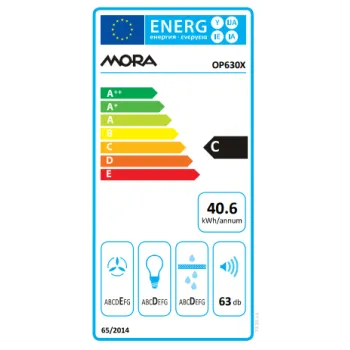 Mora OP630X 60cm szürke konyhai elszívó hátsó/felső/oldalsó légkivezetéssel