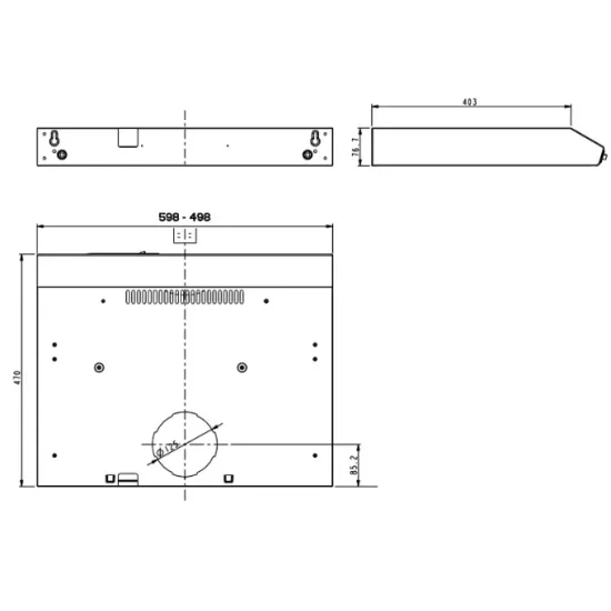 Amica OSC5231B fekete 50cm elszívó konyhai páraelszívó