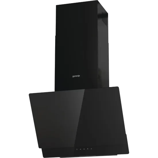 Gorenje WHI649EB beépíthető falra szerelhető döntött kürtös konyhai elszívó, 60x33.5x38 cm, fekete szín 