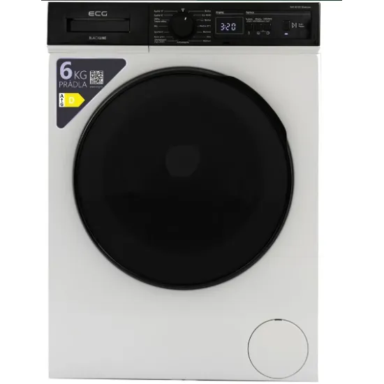 ECG EWS 601001  keskeny 41,5 cm mély BlackLine elöltöltős mosógép, 59.7x41.5x84.5 cm 