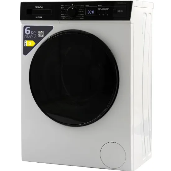 ECG EWS 601001  keskeny 41,5 cm mély BlackLine elöltöltős mosógép, 59.7x41.5x84.5 cm 