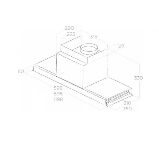 Elica Box-In Plus PRF0097796A felsőszekrénybe építhető konyhai elszívó,90 cm széles,inox
