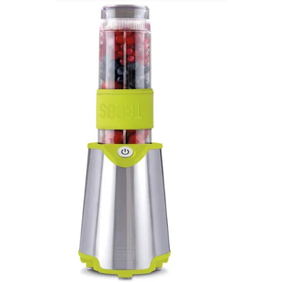 Trebs 99331 Smoothie-To-Go, Comfortjuicer rozsdamentes acél turmixgép 2 db zöld ivópohárral