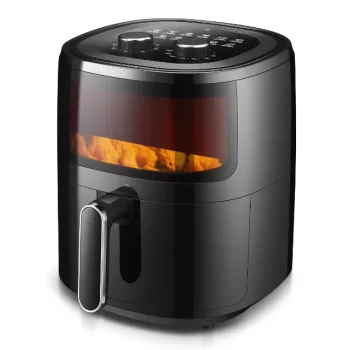 Hausmeister HM6933 bió fritu Air Fryer forrólevegős sütő, 5 l, idő- és hőfok beállítással, olajmentes sütés