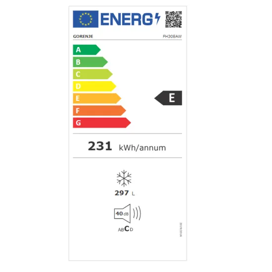 Gorenje FH30EAW 297l fagyasztóláda -15°C-os külső hőmérsékleten is működik 84.7X111,4X63cm