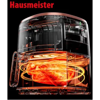 Hausmeister HM6933 bió fritu Air Fryer forrólevegős sütő, 5 l, idő- és hőfok beállítással, olajmentes sütés