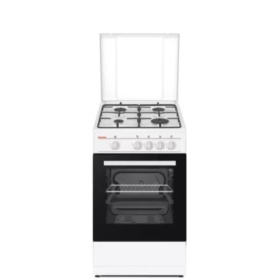 Hausmeister HM5027 gáztűzhely fém dísztetővel pb fúvóka készlettel, 49L, 49.8x61x86 cm