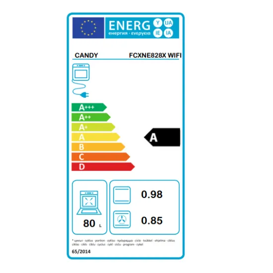 Candy FCXNE828X WIFI Essence sütő, 80L, inox, 