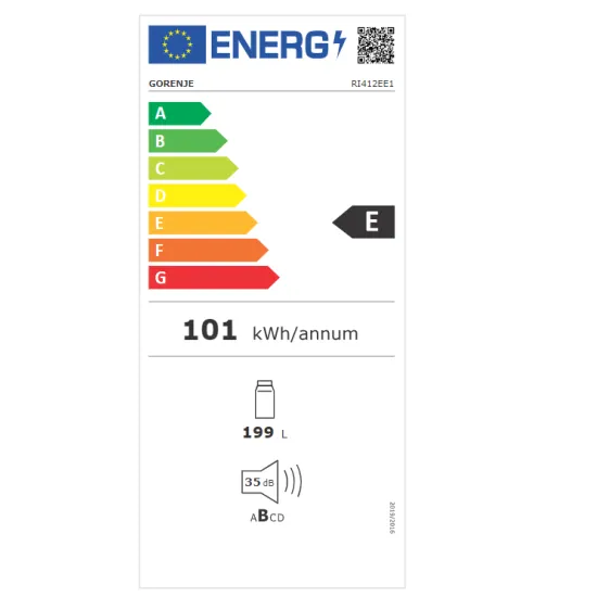 Gorenje RI412EE1 egyajtós hűtőszekrény, 199L, 54x54.5x122.5 cm