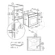 Electrolux EOF3H50BK fekete beépíthető sütő aqua clean tisztítással, 65L, 59.4x56x59 cm 
