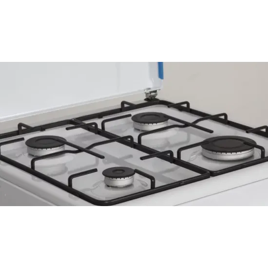 Hausmeister HM5027 gáztűzhely fém dísztetővel pb fúvóka készlettel, 49L, 49.8x61x86 cm