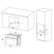 MPM MPM-63-BOK-24 45 cm magas beépíthető sütő 45L, 59.5x57x45 cm, fekete szín 