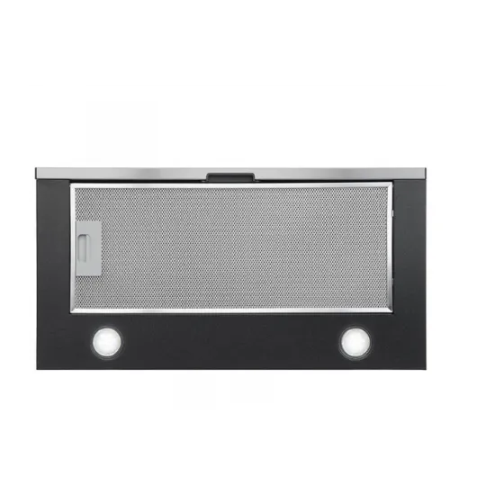 MPM-51-OS-74 beépíthető kihúzható konyhai elszívó, 50cm,inox előlap fekete váz