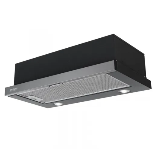 MPM-51-OS-74 beépíthető kihúzható konyhai elszívó, 50cm,inox előlap fekete váz