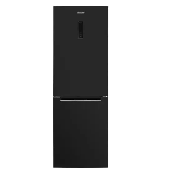 MPM MPM-357-FF-49 NoFrost fekete alulfagyasztós kombinált hűtőszekrény 219/104L, érintésvezérlés kijelzővel 60x69x185 cm 