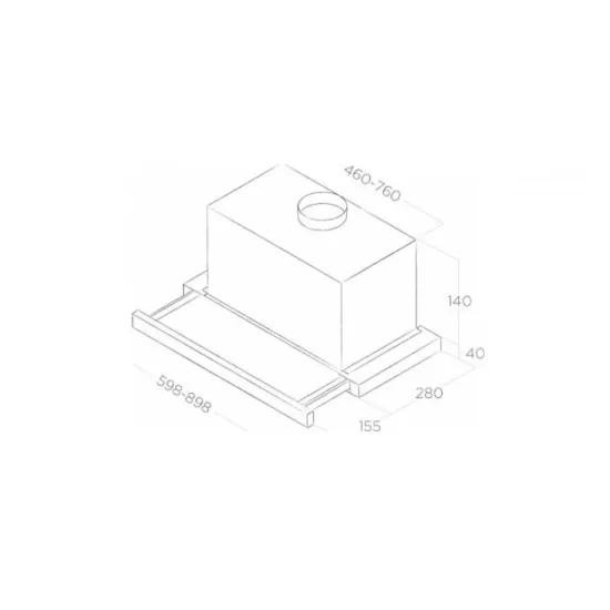 Elica PRF0037987B ELITE 14 LUX GRIX/A/50 beépíthető kihúzható konyhai elszívó,90cm széles,inox