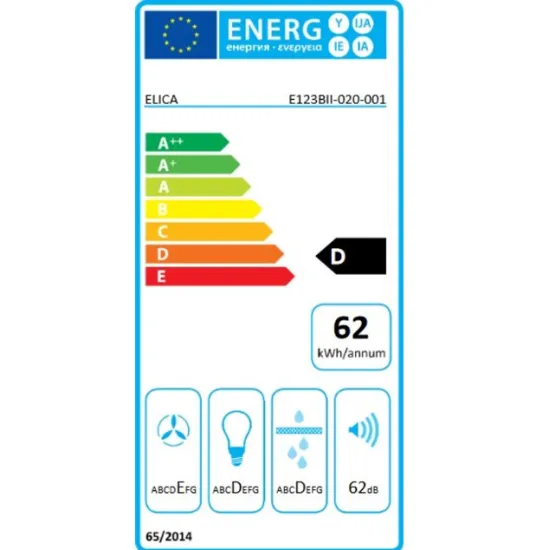 Elica Elite14 Lux GRIX/A/60 PRF0037989B beépíthető kihúzható konyhai elszívó,60cm széles,inox/fekete üveg