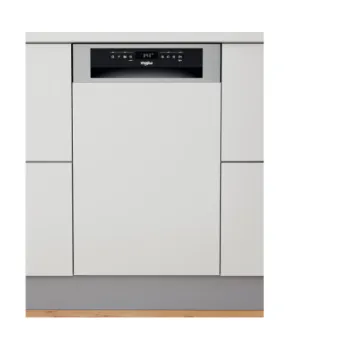 Whirlpool WSBO 3O34 PF X beépíthető keskeny 10 terítékes mosogatógép, 44.8x55.5x82 cm, inox szín 
