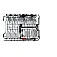 Whirlpool WSBO 3O34 PF X beépíthető keskeny 10 terítékes mosogatógép, 44.8x55.5x82 cm, inox szín 