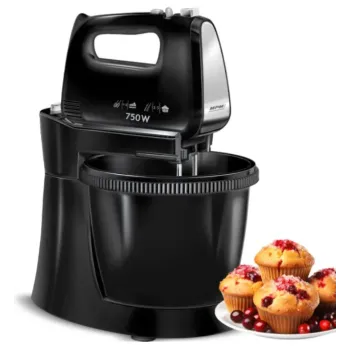 MPM-MMR-20Z/C tálasmixer 750W,fekete, forgótállal,3L