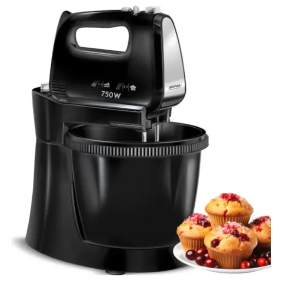 MPM-MMR-20Z/C tálasmixer 750W,fekete, forgótállal,3L