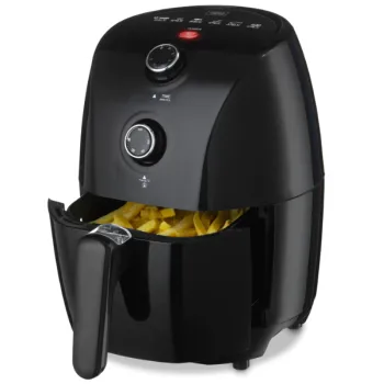 Trebs 99354 forrólevegős Air Fryer sütő,Comfortcook 1,5L, hideg tapintású fogantyúval és túlmelegedés elleni védelemmel, 900W, fekete