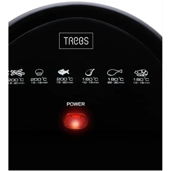 Trebs 99354 forrólevegős Air Fryer sütő,Comfortcook 1,5L, hideg tapintású fogantyúval és túlmelegedés elleni védelemmel, 900W, fekete