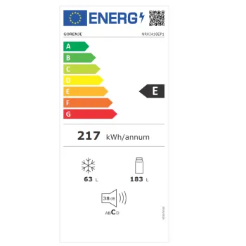 Gorenje NRKI418EP1 NoFrost beépíthető DualAdvance alulfagyasztós kombinált hűtőszekrény, 183/63L