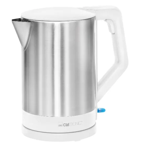 Clatronic WKS 3692 vízforraló, 1,5L, 2200W, fehér/rozsdamentes acél 