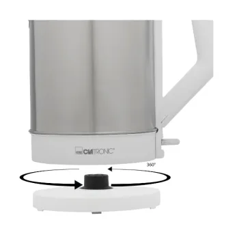 Clatronic WKS 3692 vízforraló, 1,5L, 2200W, fehér/rozsdamentes acél 