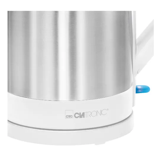 Clatronic WKS 3692 vízforraló, 1,5L, 2200W, fehér/rozsdamentes acél 