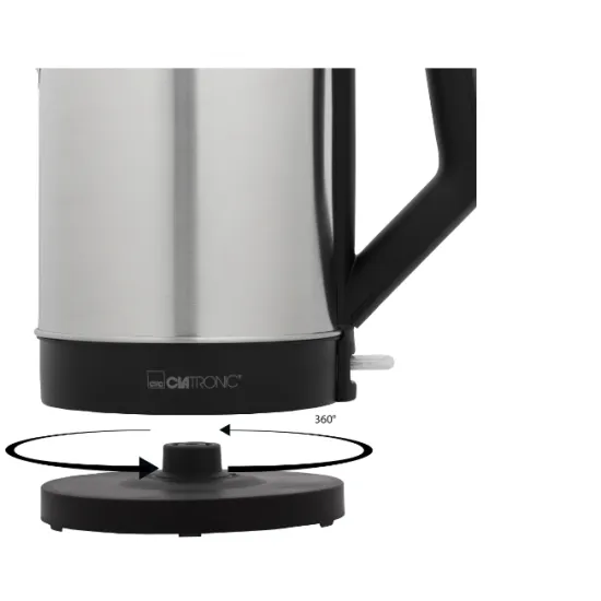 Clatronic WKS 3692 vízforraló, 1,5L, 2200W, fekete/rozsdamentes acél