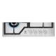 Electrolux KGS64362SX beépíthető gáz főzőlap, inox, kétkörös wok égőfej, 2 fekete öntöttvas tartórács