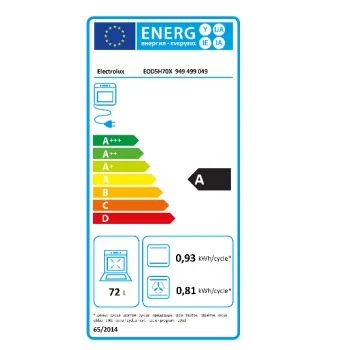 Electrolux EOD5H70X beépíthető hőlégkeveréses sütő, 59.6x56.9x59.4 cm, inox  
