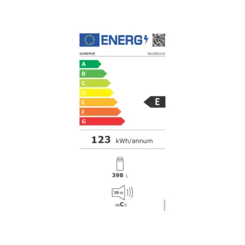 Gorenje R619EAXL6 inox hűtőszekrény 398 liter 185 X 59,5 X 66,3 cm külső kijelző,  AdaptTech öntanuló kompresszor 