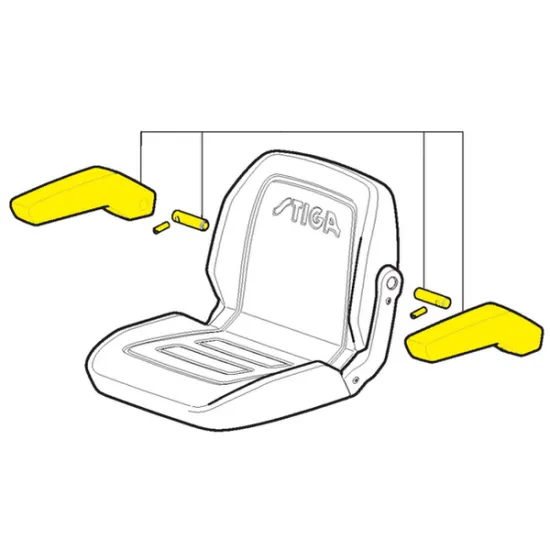 Stiga könyék támasz készlet, Stiga PARK PRO 900 AWX 4WD, 540, Estate Pro 9102 és további modellekhez