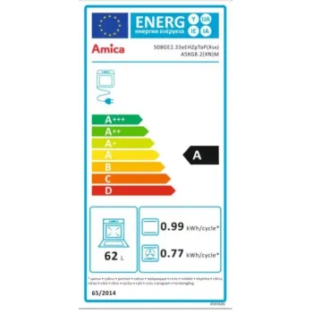 Amica 56013 inox 50cm kombinált tűzhely A5KG8.2(XN)M