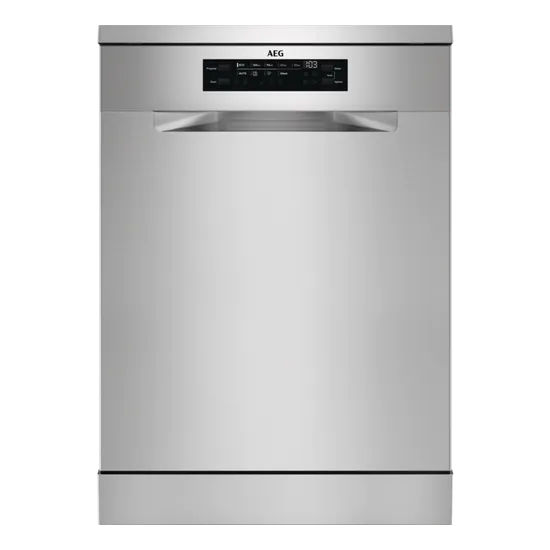 AEG FFB73717PM mosogatógép, 15 terítékes, AirDry, inverteres, LED kijelző, 9program, inox, 59.8x60.3x85 cm 
