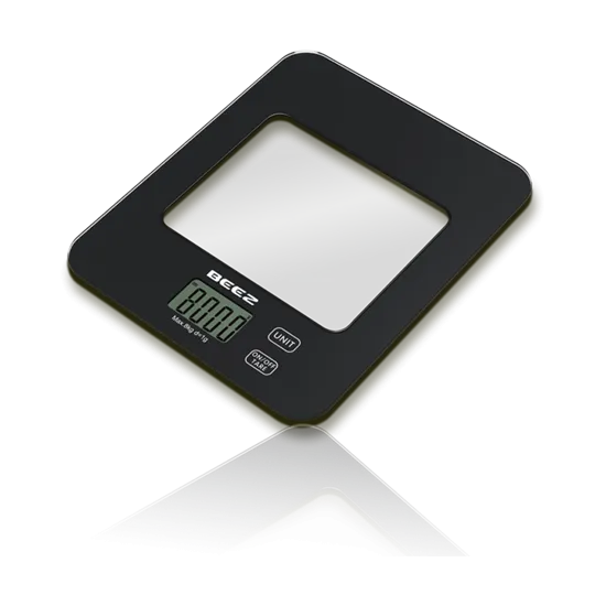 Beez SK-L-5030 slim üveglapos konyhamérleg, extra nagy méréshatár 8000g