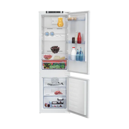 Beko BCNA-275E31 SN beépíthető alulfagyasztós kombinált hűtőszekrény,185/69L, BCNA275E31SN