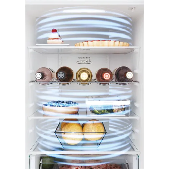 Candy CBT5518EW Total No Frost Circle beépíthető kombinált alulfagyasztós hűtőszekrény, 54x54.5x177.2 cm 
